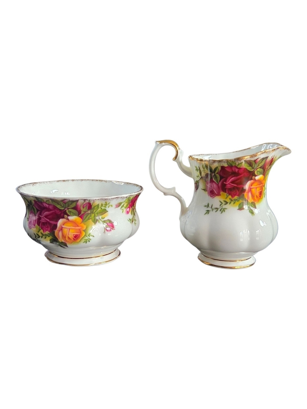 Royal Albert "Old Country Roses" Cream And Sugar Bowl Set